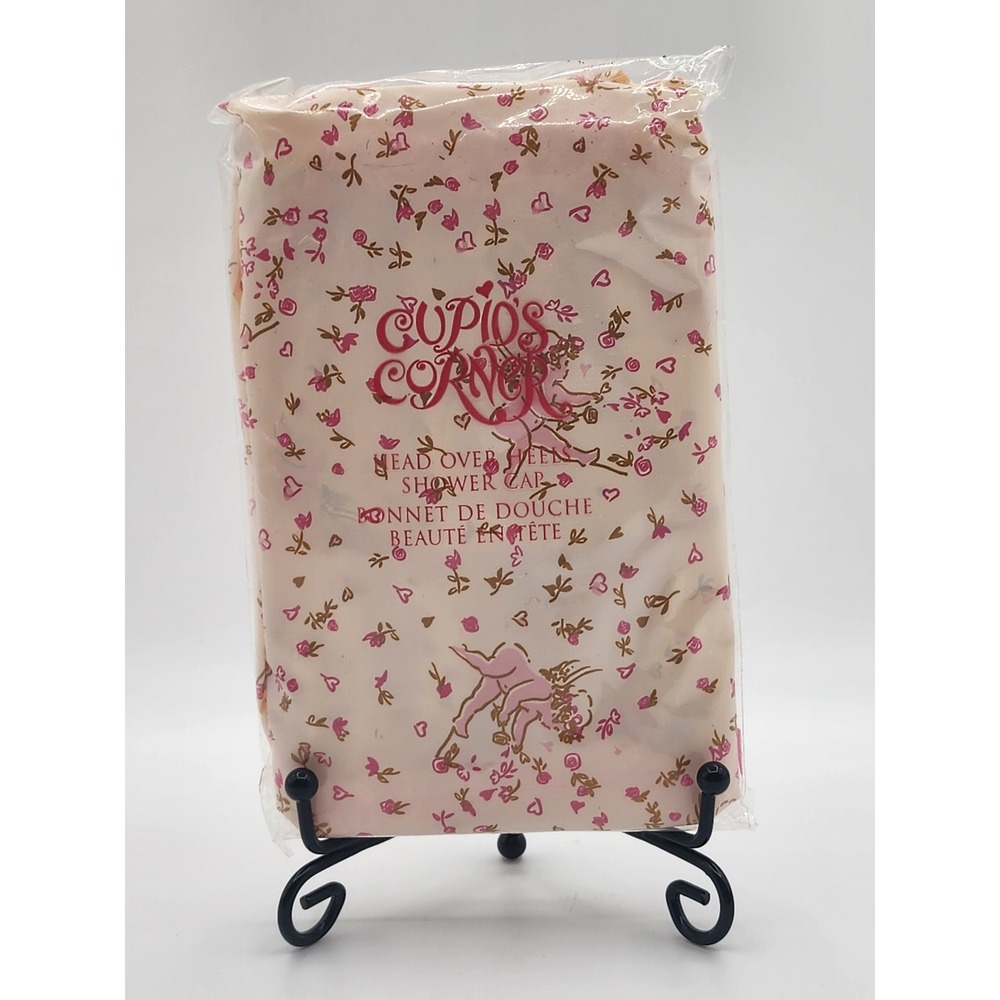 Avon Cupids Corner Head Over Heels Shower Cap Pink Floral OS